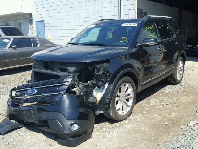 1FM5K8F86DGB14864 - 2013 FORD EXPLORER L BLACK photo 2