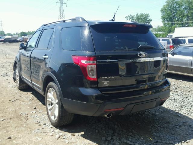 1FM5K8F86DGB14864 - 2013 FORD EXPLORER L BLACK photo 3