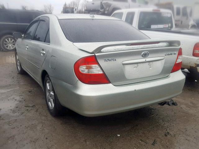 JTDBE32K730195187 - 2003 TOYOTA CAMRY LE GRAY photo 3