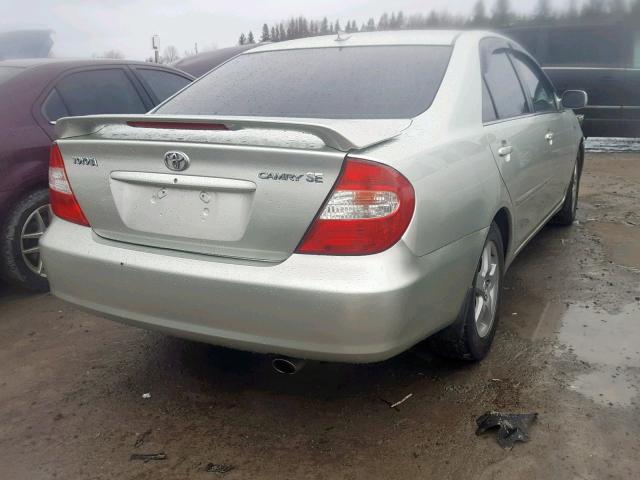 JTDBE32K730195187 - 2003 TOYOTA CAMRY LE GRAY photo 4