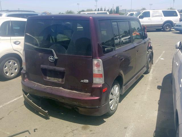 JTLKT324354025884 - 2005 TOYOTA SCION XB 勃艮第红 照片 4