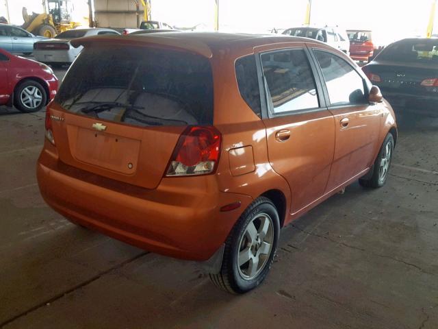 KL1TG66636B597415 - 2006 CHEVROLET AVEO LT ORANGE photo 4