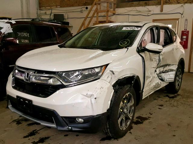 5J6RW2H81JL035636 - 2018 HONDA CR-V EXL WHITE photo 2