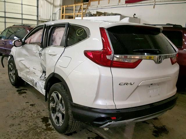 5J6RW2H81JL035636 - 2018 HONDA CR-V EXL WHITE photo 3