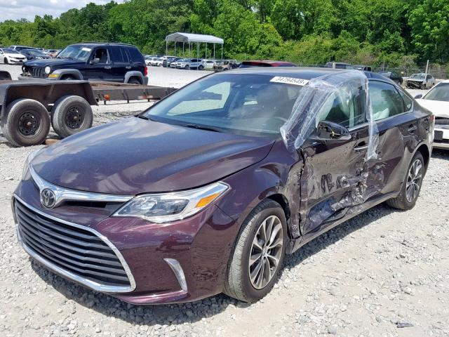 4T1BK1EB7HU262682 - 2017 TOYOTA AVALON XLE MAROON photo 2