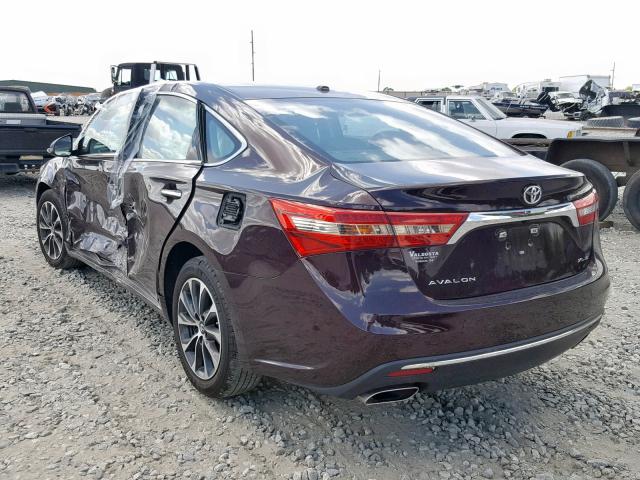 4T1BK1EB7HU262682 - 2017 TOYOTA AVALON XLE MAROON photo 3