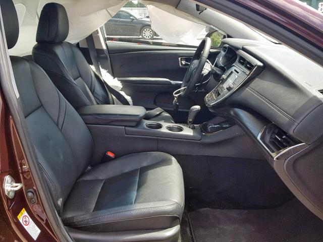4T1BK1EB7HU262682 - 2017 TOYOTA AVALON XLE MAROON photo 5