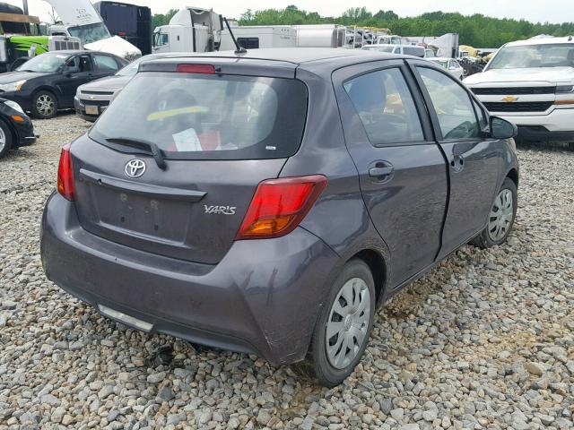 VNKKTUD39HA085686 - 2017 TOYOTA YARIS L GRAY photo 4