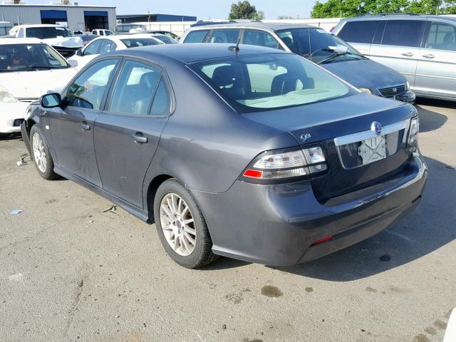 YS3FB49Y691019480 - 2009 SAAB 9-3 2.0T GRAY photo 3