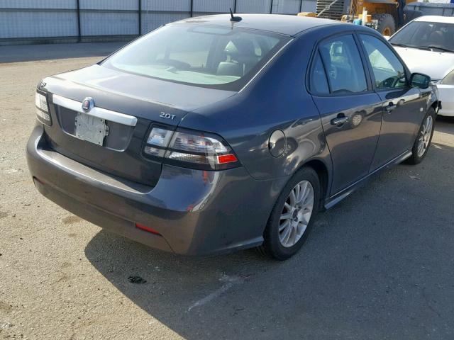 YS3FB49Y691019480 - 2009 SAAB 9-3 2.0T GRAY photo 4