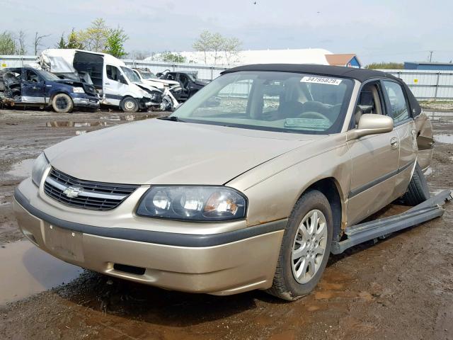 2G1WF52E959139323 - 2005 CHEVROLET IMPALA BEIGE photo 2