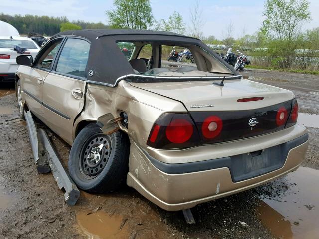 2G1WF52E959139323 - 2005 CHEVROLET IMPALA BEIGE photo 3