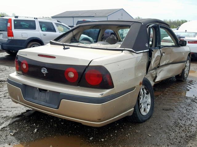 2G1WF52E959139323 - 2005 CHEVROLET IMPALA BEIGE photo 4