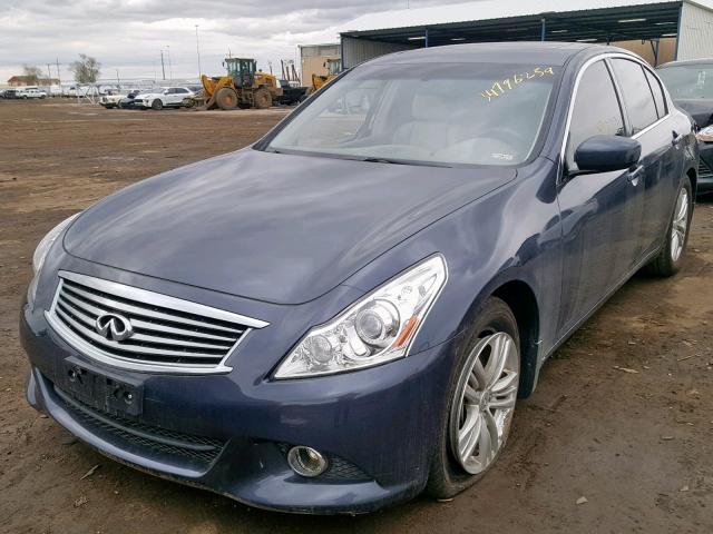 JN1CV6ARXDM761246 - 2013 INFINITI G37 BLUE photo 2