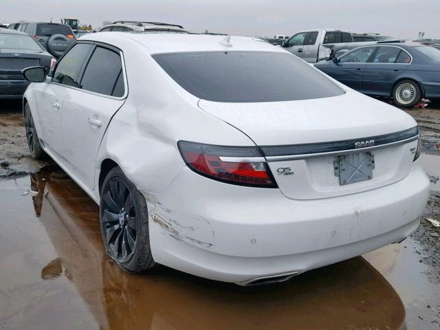 YS3GR4BJ6B4001059 - 2011 SAAB 9-5 AERO WHITE photo 3