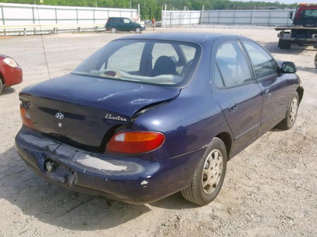 KMHJF24M0WU699509 - 1998 HYUNDAI ELANTRA BLUE photo 4