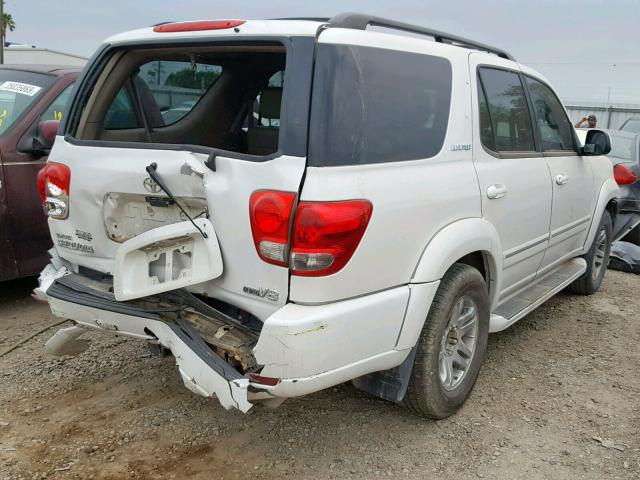 5TDZT38A06S279372 - 2006 TOYOTA SEQUOIA LI WHITE photo 4