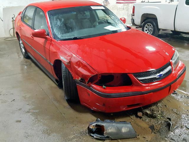 2G1WF52E059316826 - 2005 CHEVROLET IMPALA RED photo 1