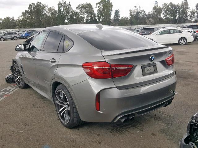 5YMKW8C58G0R43140 - 2016 BMW X6 M GRAY photo 3