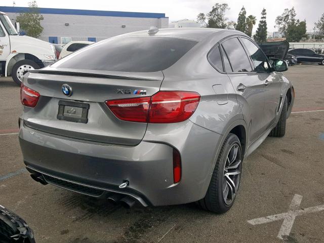 5YMKW8C58G0R43140 - 2016 BMW X6 M GRAY photo 4