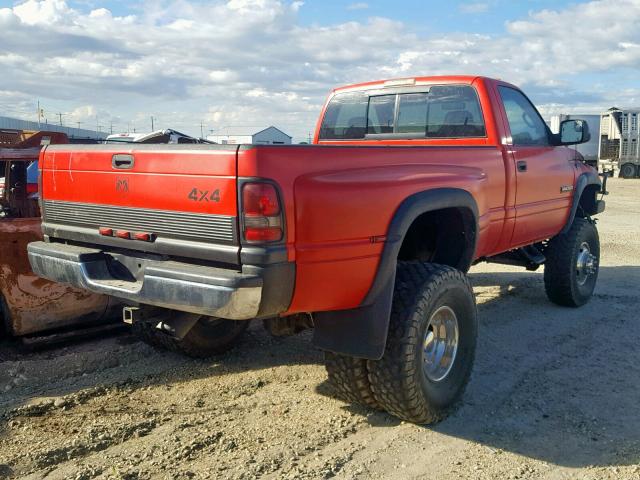 3B7MF36D1WM229191 - 1998 DODGE RAM 3500 RED photo 4