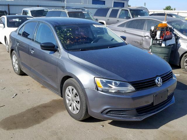 3VW2K7AJ6EM217041 - 2014 VOLKSWAGEN JETTA BASE GRAY photo 1