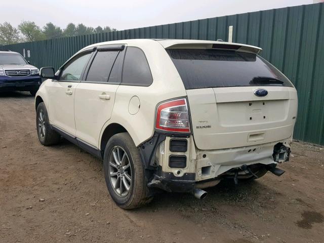 2FMDK38C08BA44209 - 2008 FORD EDGE SEL WHITE photo 3