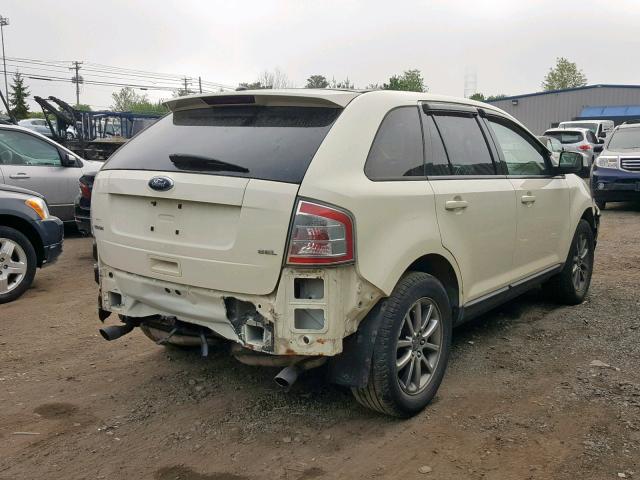 2FMDK38C08BA44209 - 2008 FORD EDGE SEL WHITE photo 4