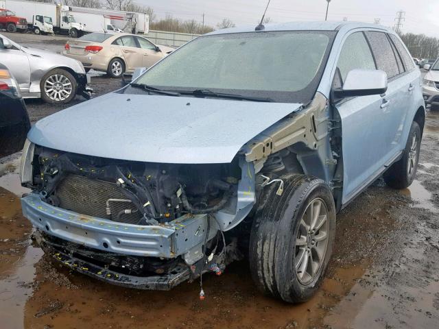 2FMDK38CX8BA45464 - 2008 FORD EDGE SEL BLUE photo 2