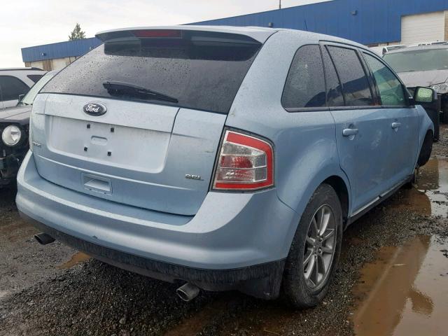 2FMDK38CX8BA45464 - 2008 FORD EDGE SEL BLUE photo 4