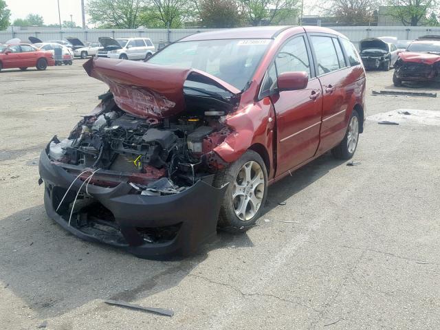 JM1CR293590355979 - 2009 MAZDA 5 RED photo 2