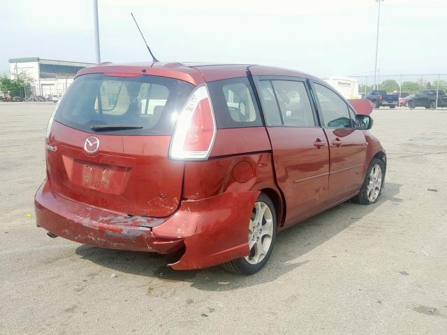 JM1CR293590355979 - 2009 MAZDA 5 RED photo 4