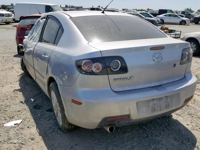 JM1BK12F271728496 - 2007 MAZDA 3 I SILVER photo 3