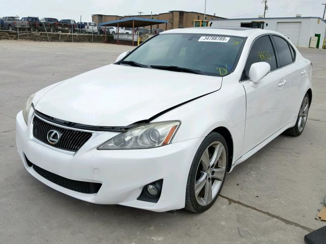 JTHBF5C24C5179277 - 2012 LEXUS IS 250 WHITE photo 2