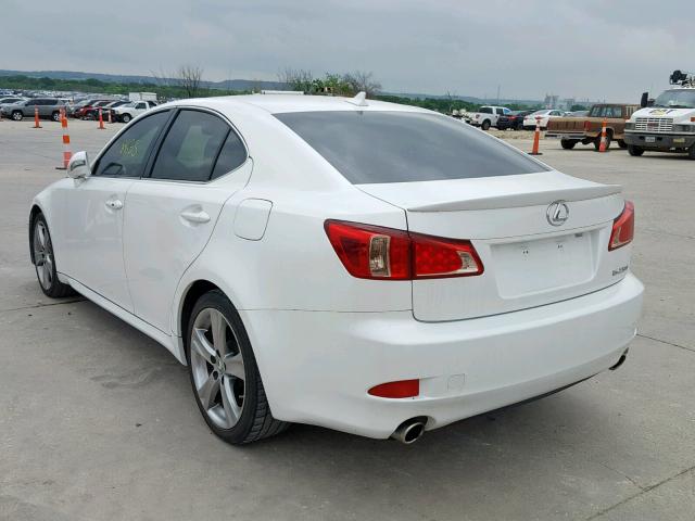 JTHBF5C24C5179277 - 2012 LEXUS IS 250 WHITE photo 3