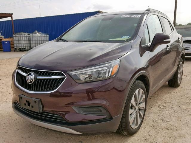 KL4CJASB8JB712898 - 2018 BUICK ENCORE PRE BURGUNDY photo 2