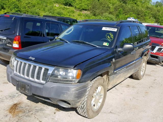 1J4GW48S74C400713 - 2004 JEEP GRAND CHER BLACK photo 2