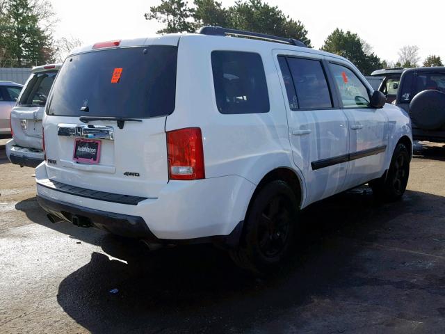 5FNYF4H77BB069735 - 2011 HONDA PILOT EXLN WHITE photo 4