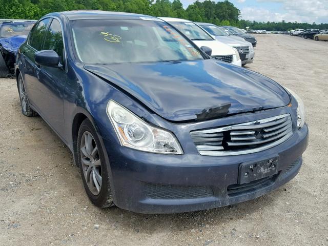 JNKCV61E49M307915 - 2009 INFINITI G37 BASE BLUE photo 1