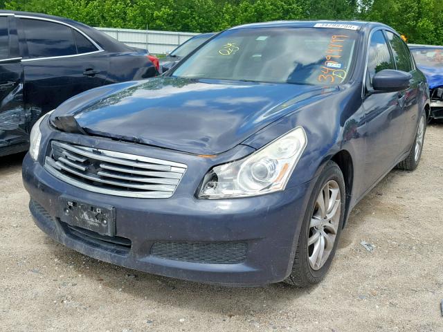 JNKCV61E49M307915 - 2009 INFINITI G37 BASE BLUE photo 2