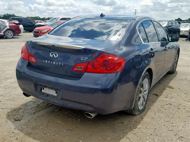 JNKCV61E49M307915 - 2009 INFINITI G37 BASE BLUE photo 4