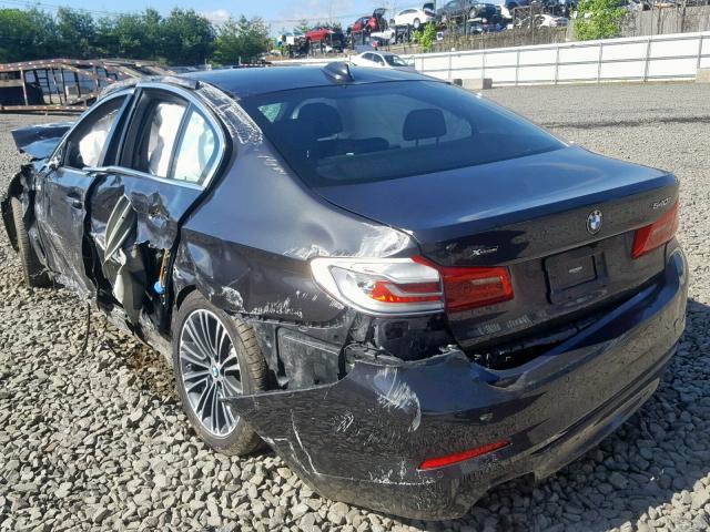 WBAJE7C58JWC57816 - 2018 BMW 540 XI GRAY photo 3