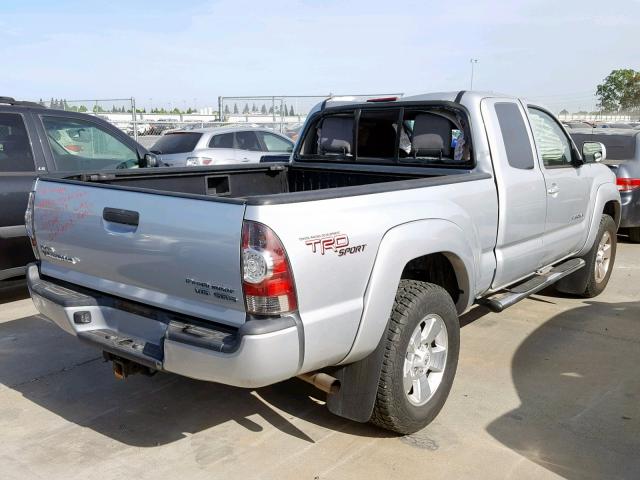 5TETU62N19Z605199 - 2009 TOYOTA TACOMA PRE SILVER photo 4