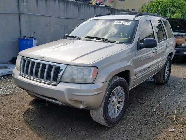 1J8GX58N44C167479 - 2004 JEEP GRAND CHER BEIGE photo 2