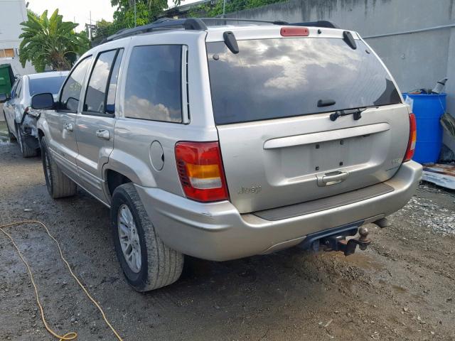 1J8GX58N44C167479 - 2004 JEEP GRAND CHER BEIGE photo 3