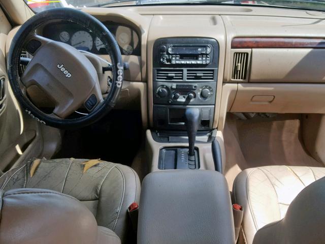 1J8GX58N44C167479 - 2004 JEEP GRAND CHER BEIGE photo 9