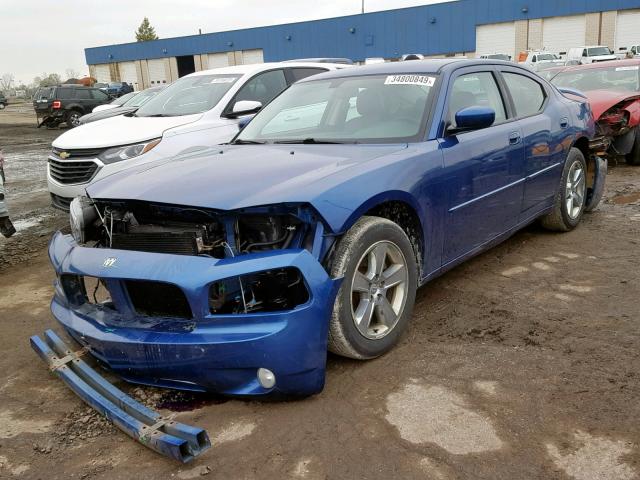 2B3CA3CV4AH109904 - 2010 DODGE CHARGER SX BLUE photo 2