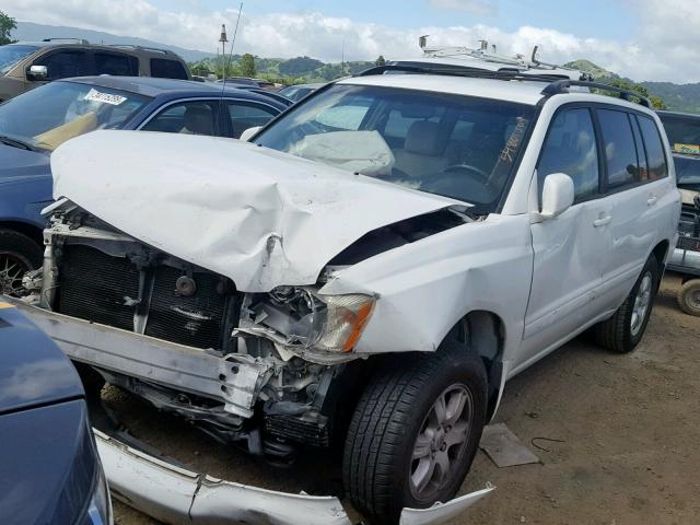 JTEGF21A920028667 - 2002 TOYOTA HIGHLANDER WHITE photo 2