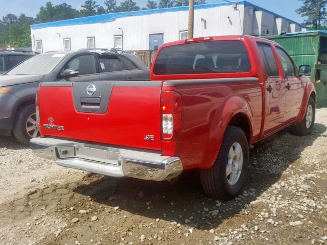 1N6AD09U07C422015 - 2007 NISSAN FRONTIER C RED photo 4