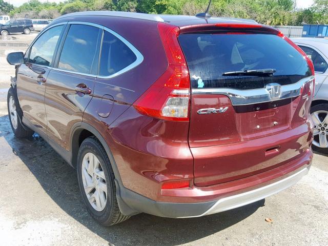 2HKRM3H70GH554019 - 2016 HONDA CR-V EXL BURGUNDY photo 3